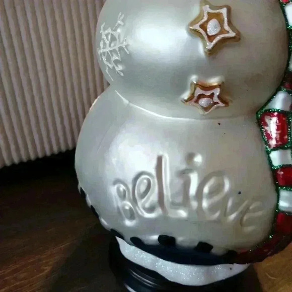 Thomas Pacconi Classics Blown Glass Collectible Snowman Statue 14” - Picture 5 of 16